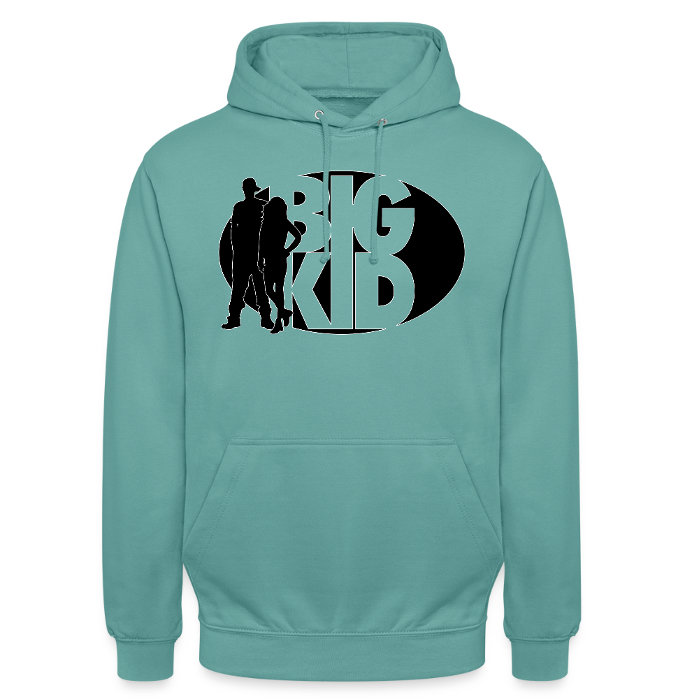Blacked Out Hoodie - pastel turquoise