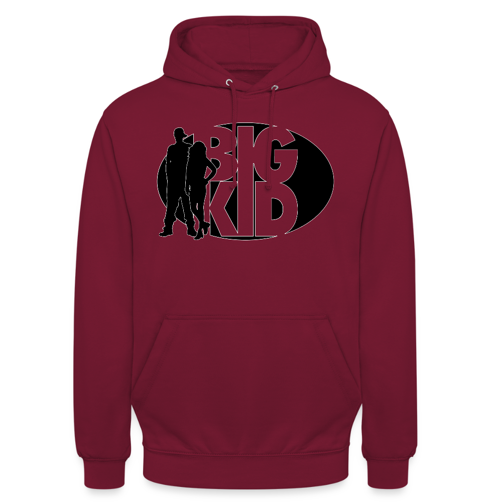 Blacked Out Hoodie - bordeaux