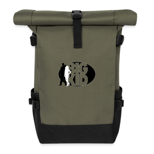 Roll Top Backpack - olive/black