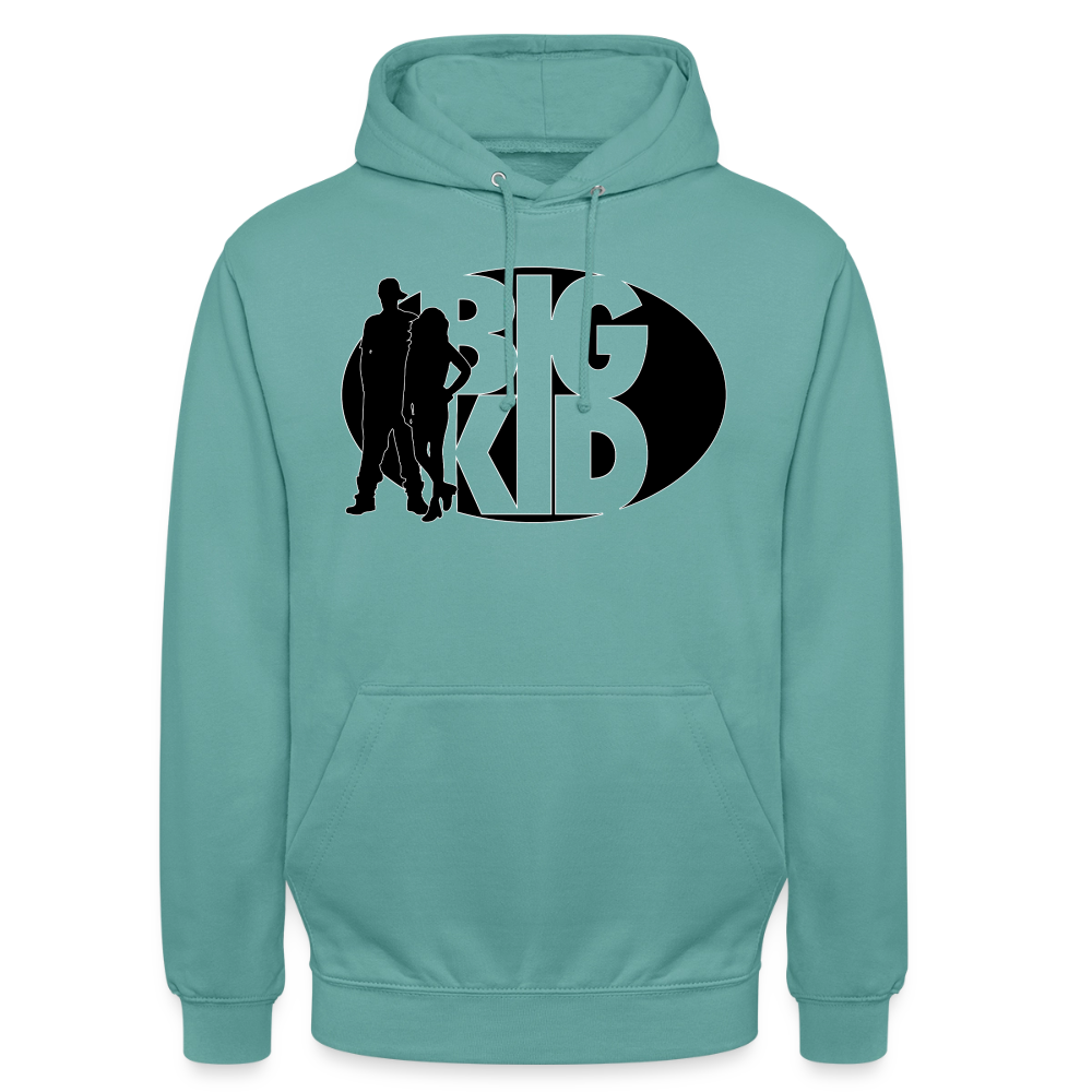 Blacked Out Hoodie - pastel turquoise