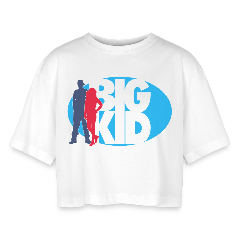 Women’s Oversized Cropped T-Shirt - white