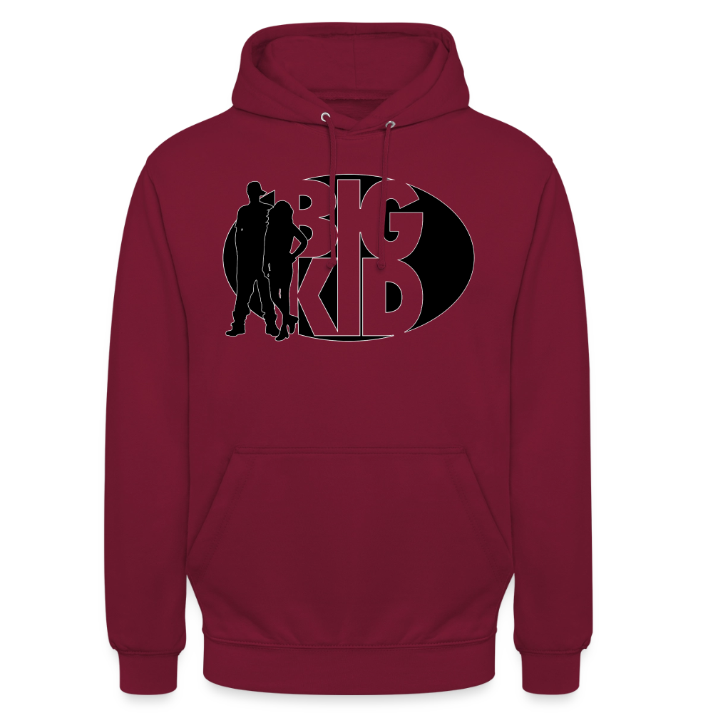 Blacked Out Hoodie - bordeaux